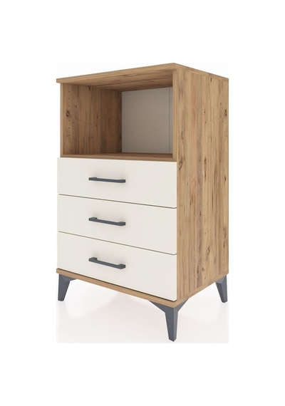 Hyperion Komodin Tek Raflı 3 Çekmeceli 60x44x96 Çam-aytaşı Atlas Çam