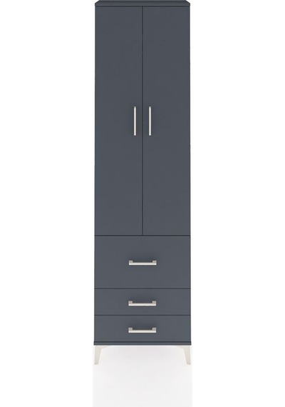 Arges Dolap 2 Raflı 3 Çekmeceli Tek Askılı 60x30x221 Antrasit-antrasit Antrasit Arges Dolap 2 Raflı 3 Çekmeceli Tek Askılı 60x30x221 Antrasit-antrasit Antrasit