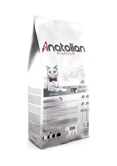 Anatolian Premium Kısırlaştırılmış Somon Etli Yetişkin Kedi Maması 10 KG