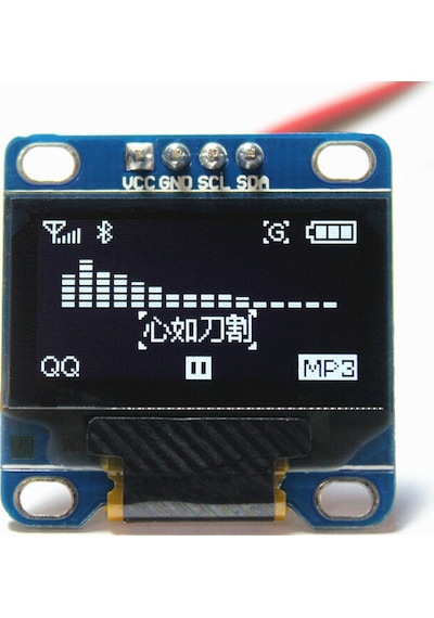 0.96" Beyaz Oled Lcd Modül 128x64 Pixel IIC I2C Seri 0.96” Ekran Gösterge SSD1306 3.3V 5V Matrix