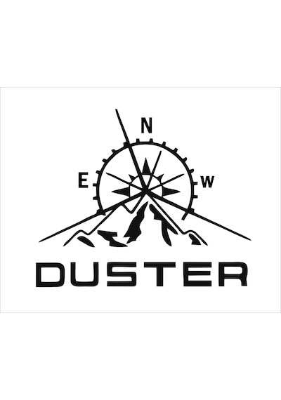 Sticker Usta Off Road Duster 4x4 Offroad Sticker 00873 Siyah 30 X 36 Cm