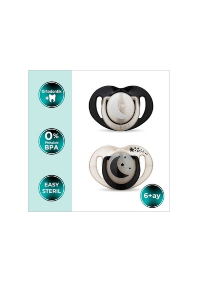 Mamajoo Gece & Gündüz Biberonu 270 ml & Saklama Kutulu İkili Emzik - Pearl
