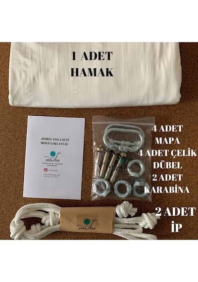 Yoga Hamak Seti-kum Beji Krem Geniş En 260cm Kadar Esneyebilme Ce Sertifikalı Ürünler Bej