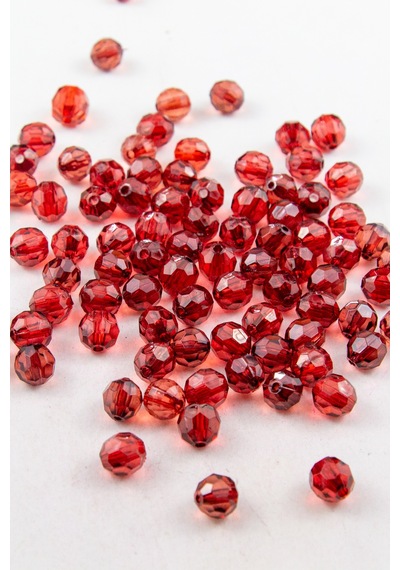 10 Mm Güzel Bordo Akrilik Boncuk Aksesuar Takı Malzemesi 25 Gram
