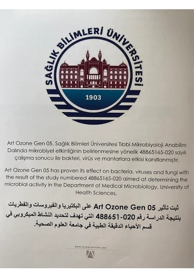 Artozonegen Ozon Jeneratörü Hava Temizleme Turuncu