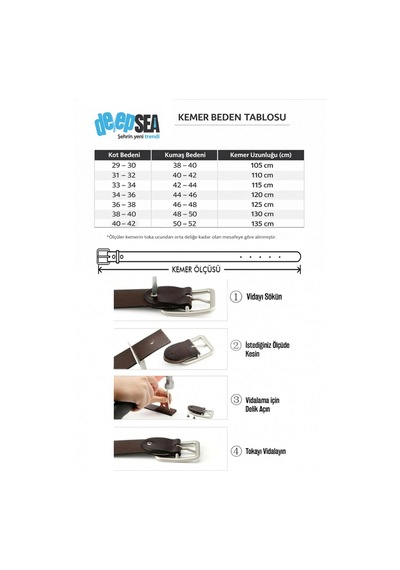 Deepsea Erkek Lacivert Mat Suni Deri Kemer 2402611