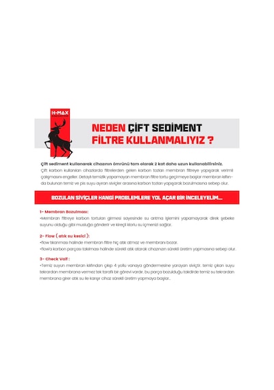Kapalı Kasa Su Arıtma Cihazı Filtresi Inline 3Lü Filtre Seti 498555025
