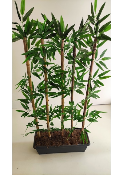 Rüzgar Yapay Çiçekçilik 100 Cm 5 Li Bambu Ağacı Yeşil