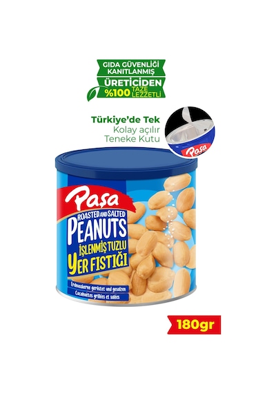 Paşa Kuruyemiş Kavrulmuş Yer Fıstığı Teneke 180 G