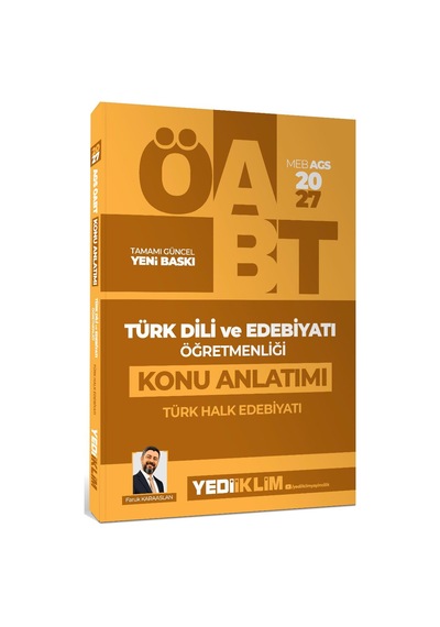 Yediiklim Yayınları 2027 Meb Ags Öabt Türk Dili Ve Edebiyatı Öğretmenliği Türk Halk Edebiyatı Konu Anlatımı