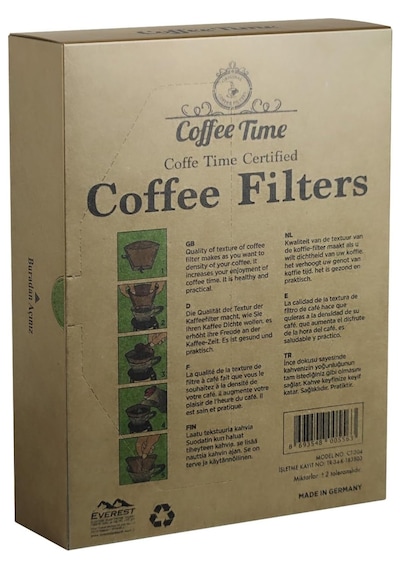 Filtre Kahve Kağıdı Coffee Filters 1/4 4 Numara 80'li Açık Kahverengi + Koyu Kahverengi