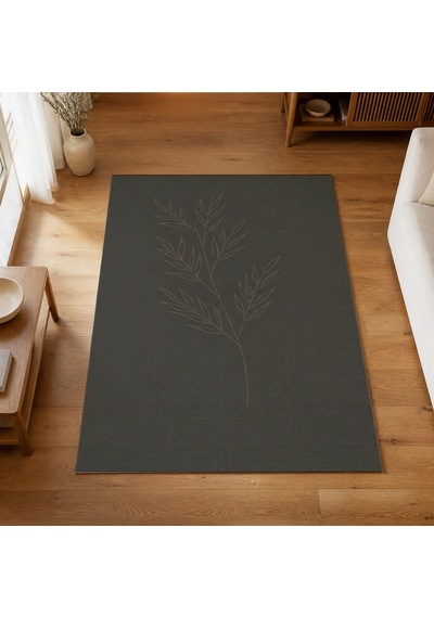 Kartela Halı Evo Halı Jüt Taban Dokuma Halı Antrasit - 180 X 270 Cm