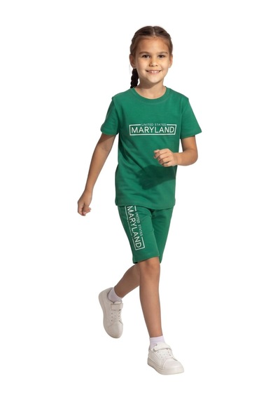 New Kids Çocuk Kız Takım Yşl Kaprili Maryland Baskılı Rahat Kumaş .-91214 Yeşil
