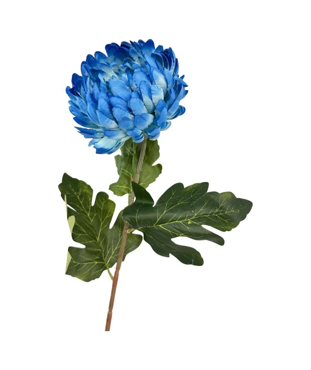Yapay Çiçek Krizantem Mavi 90cm Tek Dal Kumaş Çiçek Uzun Dal Mavi
