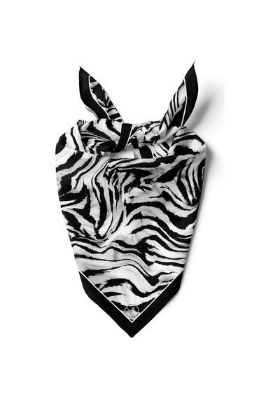 Zebra Desen Bandana/fular Siyah