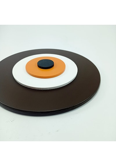 Minimalist Koyu Kahve Nazar Boncuğu El Yapımı Ahşap Büyük Nazarlı