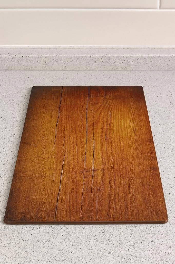 2 Li Cam Kesme Tahtası 20x30 & 25x35 Cm Cam Doğrama Tahtası Sofra & Mutfak Sunum Tahtası Kesme Tahtası Ahşap