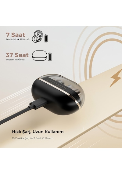 Soundpeats H3 Hi-Res LDAC Bluetooth 5.4 ANC TWS Kablosuz Kulak içi Kulaklık
