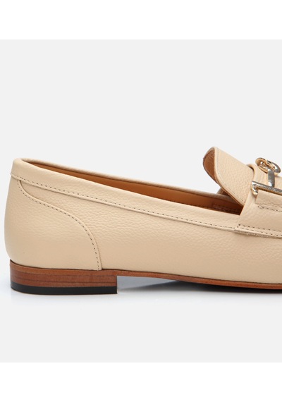Hotiç Kadın Deri Bej Tokalı Klasik Loafer