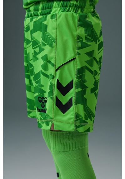Hummel Line Kaleci Şort Neon Yeşil Çocuk
