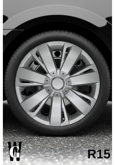 Audi A2 15 İnç Jant Kapağı 4 Adet Gri G113
