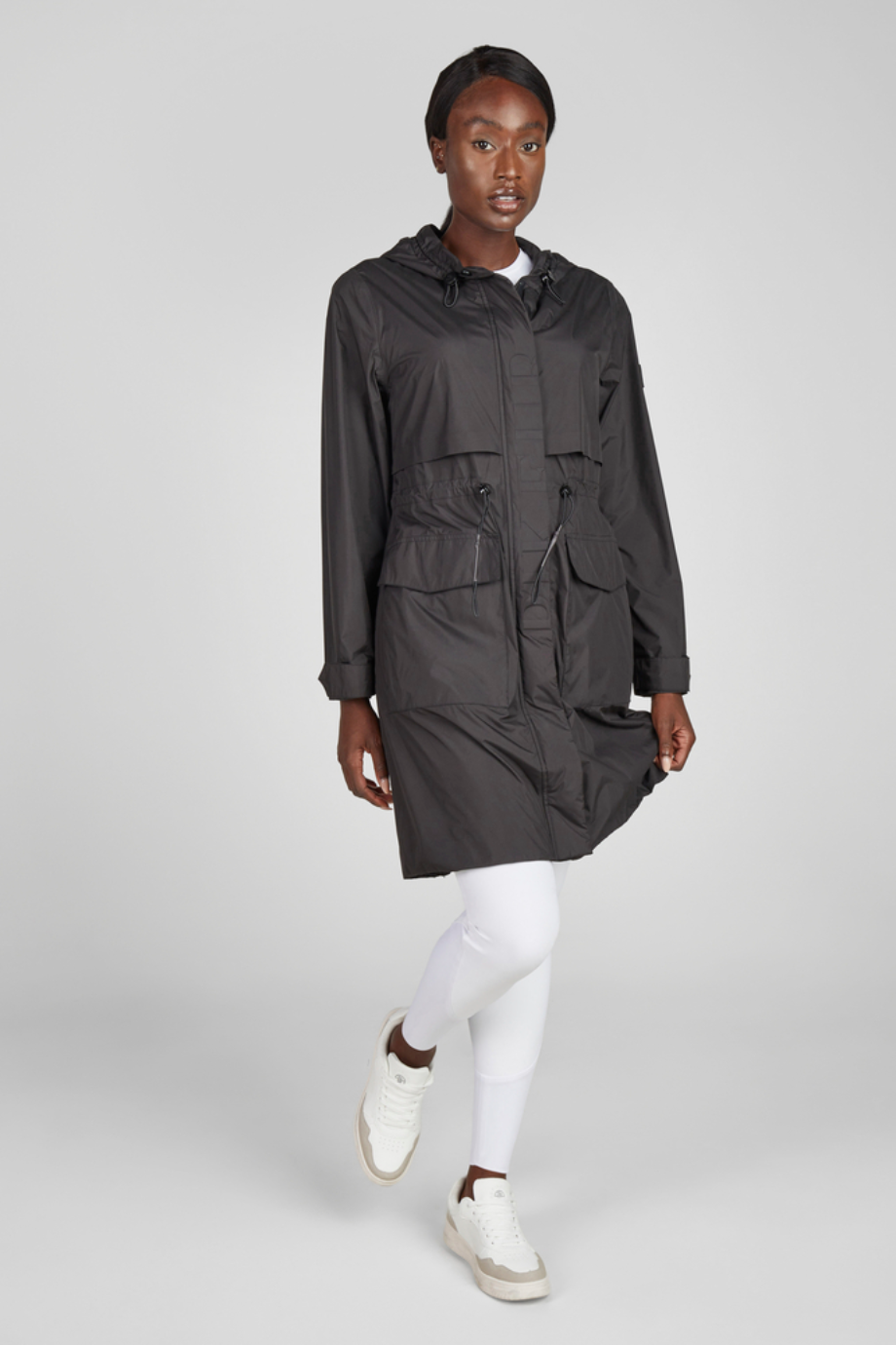 Pikeur Raincoat 1021 Selection Diz Boyu Su Geçirmez Kadın Yağmurluk Siyah