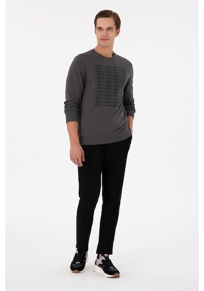 U.S. Polo Assn. Erkek Regular Fit Bisiklet Yaka Antrasit Sweatshirt 50293461-VR006