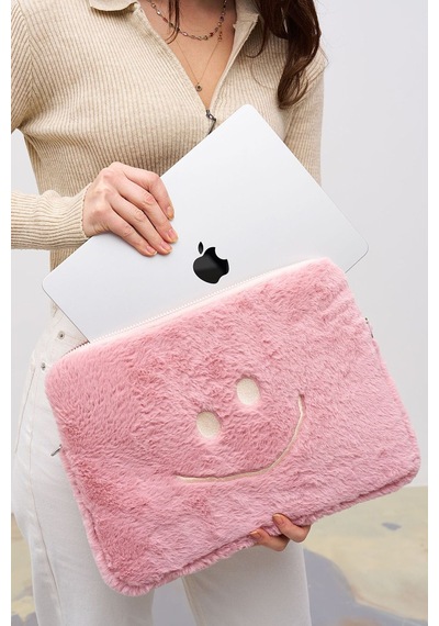 Mussen Smile Laptop Kılıfı 13" & 14" İnç Uyumlu Pembe