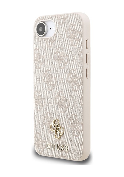 Apple iPhone 16e Uyumlu Kılıf Guess Lisanslı M-safe Şarj Özellikli Small 4g Classic Kapak Pembe