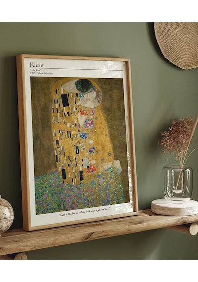 Çerçevesiz Poster Gustav Klimt Öpücük 1