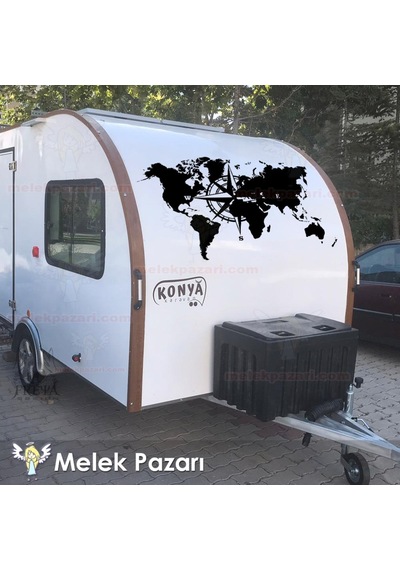 Dünya Pusula Off Road Karavan Sticker