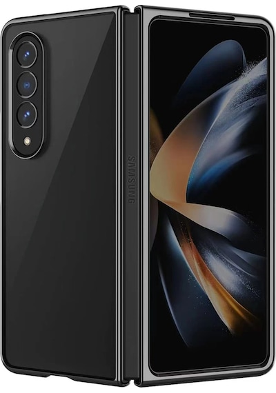Newface Samsung Galaxy Uyumlu Z Fold 4 Kılıf Fold Element Kapak Semeglbl - 22 - Siyah Sıyah