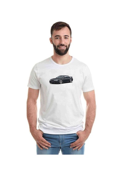Nissan Silvia S14 Baskılı Beyaz Erkek Tshirt