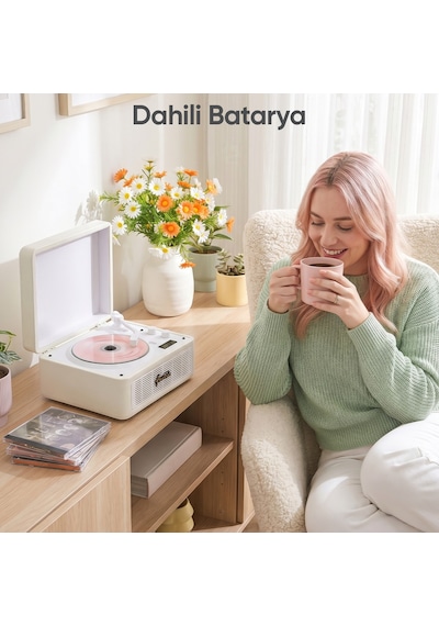 Fressi Fr-cd183 Riona Dahili Hoparlörlü Bluetoothlu Krem Cd Çalar