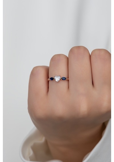 Gümüş Prenses Yüzük Rose Gold Kaplama 925 Ayar Gümüş Rose Gold (511780205)