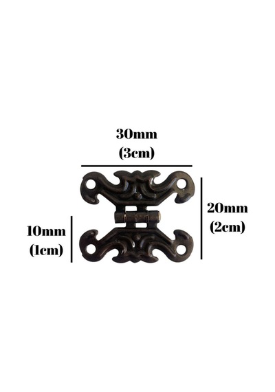 Kelebek Bronz Tavla Menteşesi Mobilya Kutu Menteşesi 2 Adet Bronz En:3cm Boy:2cm