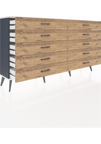 Arges Konsol 10 Çekmeceli 176x30x99 Antrasit-aytaşı/çam Aytası/atlas Çam - Antrasıt Arges Konsol 10 Çekmeceli 176x30x99 Antrasit-aytaşı/çam Aytası/atlas Çam - Antrasıt