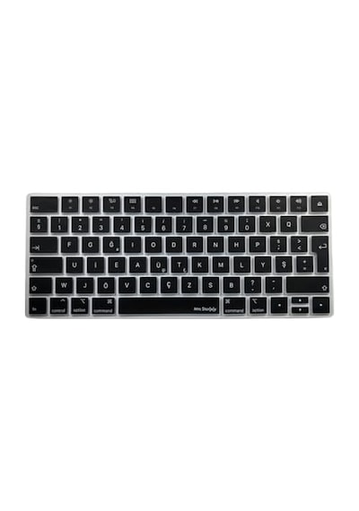 Apple Magic Keyboard 2 A1644 Uyumlu Klavye Koruyucu Türkçe F Dizilim Daktilo Tipi Silikon Kaplama Uk Iso Ters L Enter Ultra İnce Kaymaz Toz Ve Sıvı Koruma Keyboard Cover Siyah
