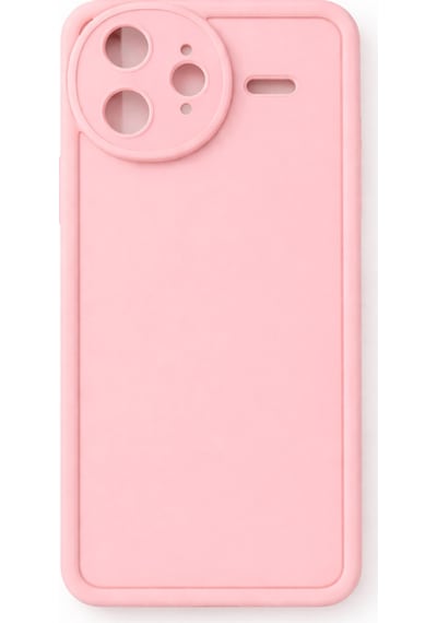 Mi Redmi K80 Pro Ve Poco F7ultra Uyumlu Kamera Çıkıntılı Mat Silikon Telefon Kılıfı Pembe