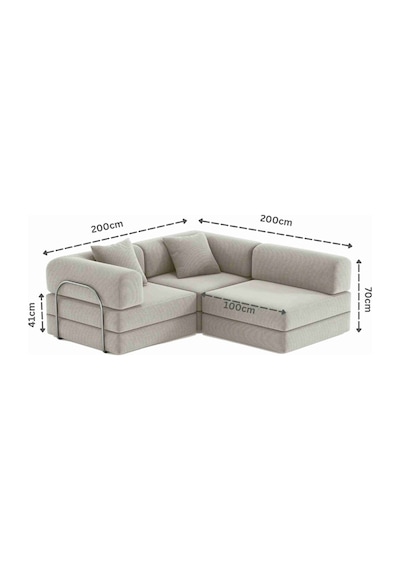 Nera L Koltuk Modern Ve Şık - Ergonomik Ve Konforlu Tasarım - Pufidik Koltuk Mavi