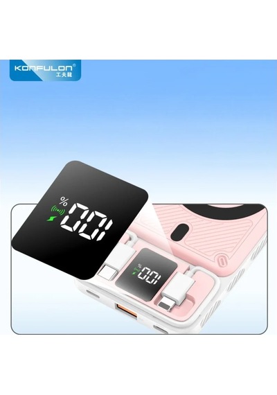 M25w 10.000 Mah 20w Pd Magsafe Powerbank - Pembe
