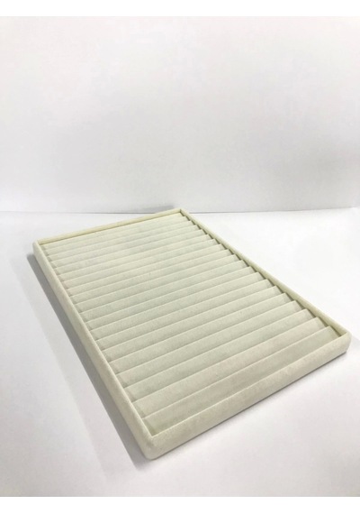 Yerli Üretim Madrid Model Süet Kumaş Krem Renk 34/24 Cm Kademeli Çekmece Ici Bileklik-kolye Standı Çok Renkli