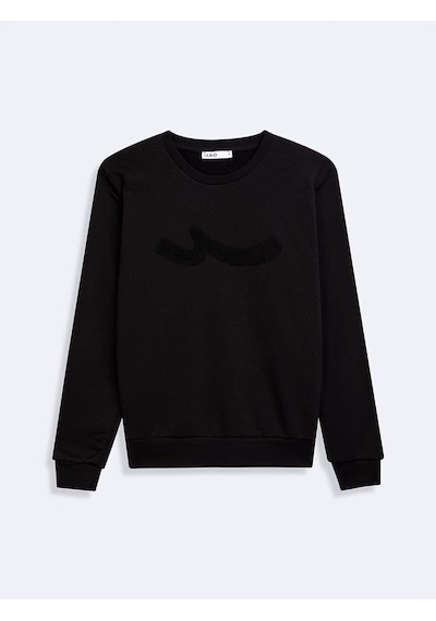 Ltb Dıfodı New Logolu Yuvarlak Yaka Sweatshırt Siyah