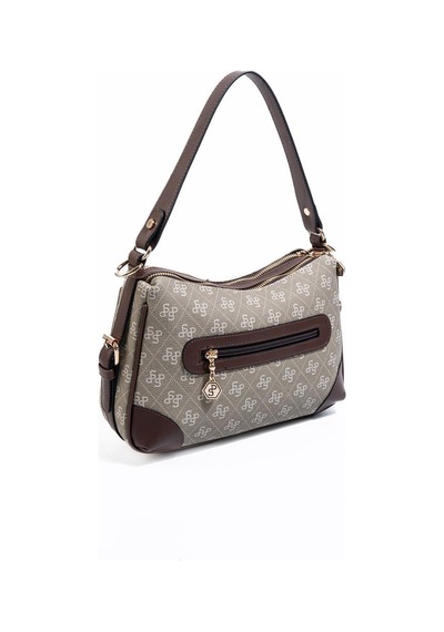 Silver Polo Sp1269 Kadın Omuz Çantası Monogram Y.yeşil-kahve