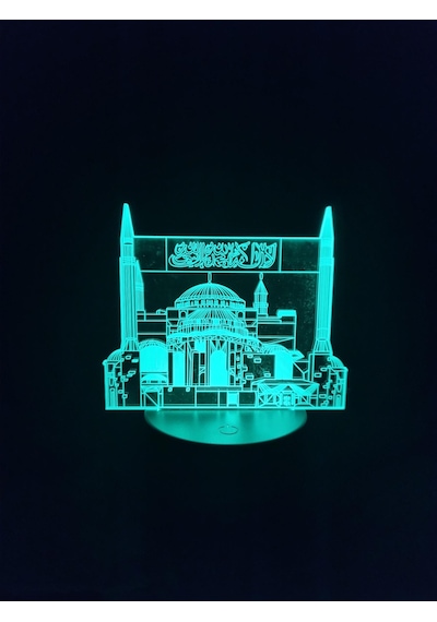 3d Ayasofya Figürlü Gece Lambası Çok Renkli