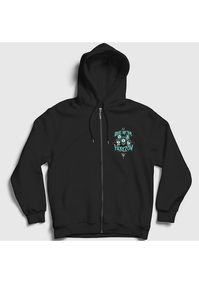Presmono Unisex Band Bring Me The Horizon Fermuarlı Kapüşonlu Sweatshirt Siyah