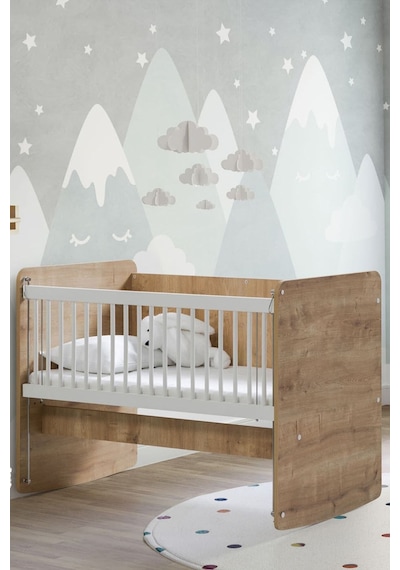 Babywhen Ahşap Başucu Beşiği 60 x 120 CM 97b89107123n1 Açık Kahverengi