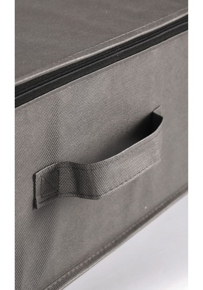 3'lü Set 53x44x21 Cm Baza Altı & Dolap Içi Organizer, Yorgan & Yastık Düzenleyici Hurç Antrasit Gri