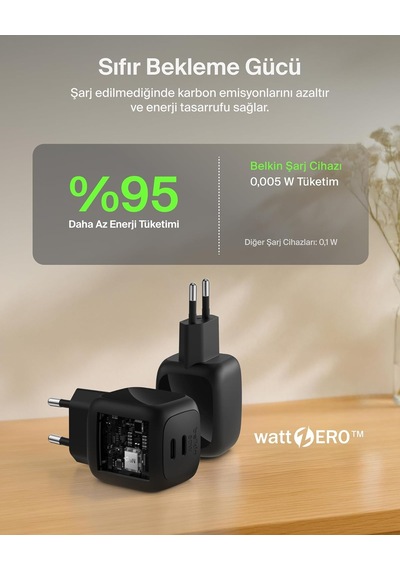 Belkin 2 Bağlantı Noktalı Usb-c Şarj Cihazı 50 W, 2x Usb-c Çift B 93522278