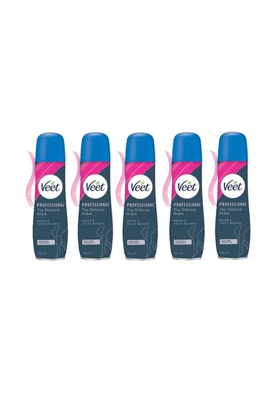 Veet Bacak & Vücut Bölgesi Hassas Ciltler İçin Tüy Dökücü Sprey Krem 5 x 150 ML